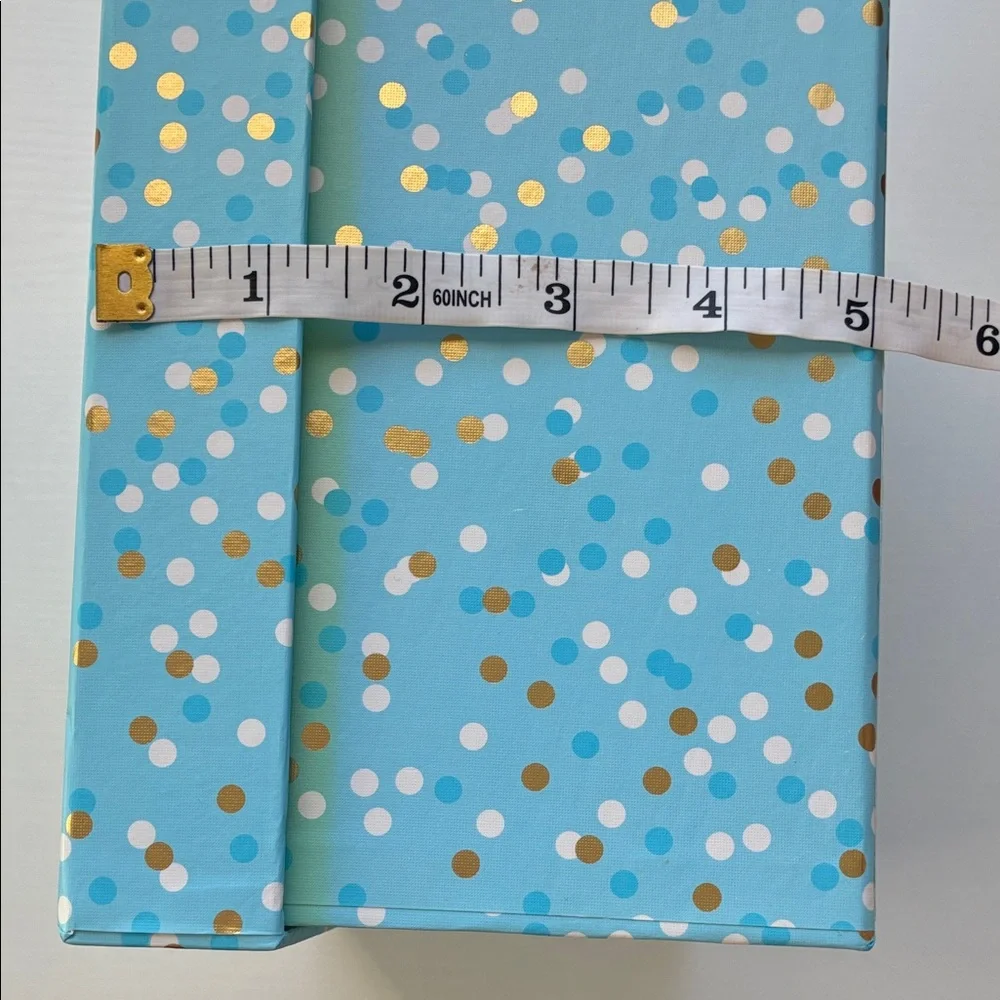 Clementine Blue and Gold White Polka Dot Party Gift Box With 4 Mini Boxes
